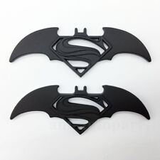 2x Black Metal Batman Vs Superman Logo Dawn Of Justice Emblem Car Badge Sticker