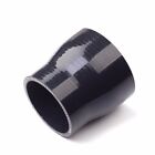 1.75 To 2.5 45mm-63mm Silicone Hose Straight Reducer Radiator Pipe Black