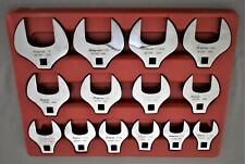 New Snap-on 314sco 12 Sae 1-116 To 2 Open End Crows Foot Wrench 14pc. Tool Set