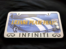 1x Infiniti Cool Stainless Steel Metal Tag Cover License Plate Frame Chrome New