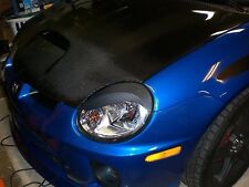 For 03-05 Dodge Neon Carbon Fiber Pre-cut S-curve Eyelid Headlight Overlays Srt4