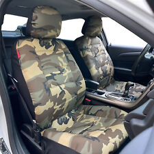 For Chevy Silverado 1500 Cotton Canvas Army Tactical Camo Front Car Seat Covers