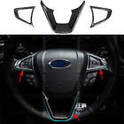 3pcs Carbon Fiber Color Steering Wheel Cover Fit For Ford Fusion Mondeo Edge