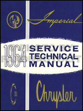 1964 Chrysler Shop Manual New Yorker Newport 300 Imperial Repair Service