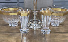4 Pc - Pair Of Moser Lady Hamilton Gilded Bowls 5x6 Pair Gilded Vases 5.25h