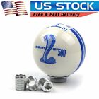 Gear Shift Knob 5 Speed For Ford Mustang Cobra Logo Manual Handle Ball Blue
