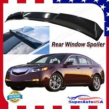 Rear Roof Window Visor Spoiler Wing Abs Plastic Gloss Black For Acura Tl 2009-14