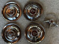 1949 1950 1951 15 Pontiac Set Of 4 Chief Hubcaps And Hornring