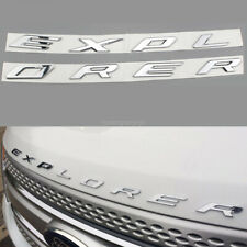 3d Front Hood Letters For Explorer Emblem Gloss Chrome Abs Adhesive Nameplates