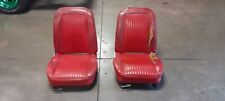 Corvette 1963 Factory C2 63-67 Red Bucket Seats Pair Original Split Window Coupe