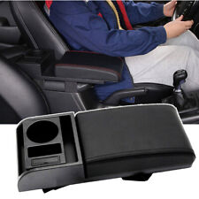 Universal Car Armrest Lid Cover Center Console Storage Usb Cup Holder Organizer