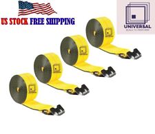 4x30 Winch Strap W Flat Hook For Flatbed Truck Trailer Farm Tie Down 4 Pack
