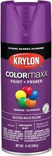 Krylon K05536007 Colormaxx Spray Paint And 12 Ounce Pack Of 1 Rich Plum