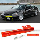 Universal Fit Red Aluminum Front Bumper License Plate Mount Relocate Bracket