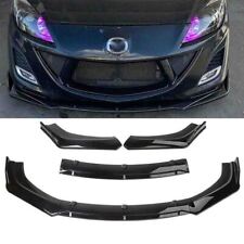 Fits For Mazda 3 Front Bumper Lip Chin Spoiler Splitter Body Set Glossy Black