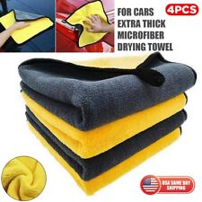 4x Microfiber Cleaning Cloth Extra Thick Rag Car Wash Polishing Detailing Towel