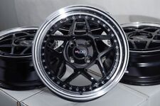 15 Wheels Black Rim 4x100 Fit Miata Cooper Kia Rio Spectra Nissan Versa Corolla