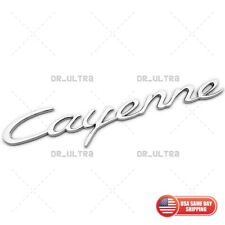 Chrome Look Cayenne Letters Rear Badge Emblem Deck Lid Nameplate 958