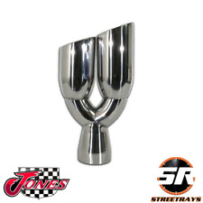 Jones Jst080 Polished Stainless Steel Exhaust Tip 3 In Out - Dual Angled
