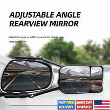 Clip On Tow Mirror Extension Trailer Safe Hauling 360degree Adjustable Strap