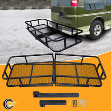 Folding Hitch Mount Cargo Carrier Rack Luggage Basket For 2 X 2 Receiver Car