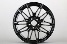 18 W714 Gloss Black Staggered Wheels Rims Fits Bmw 323i 325i 328i 335i