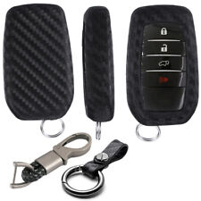 Fit Toyota Venza Land Cruiser Carbon Remote Smart Silicone Key Fob Cover Case