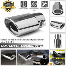 Car Rear Exhaust Pipe Tail Muffler Tip Round Chrome Stainless Steel Accessorie -
