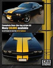 Dodge Challenger 2008-2023 Rally Double T-stripes Decals Choose Color