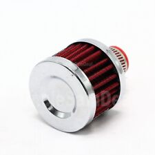 12mm Universal Red Breather Air Filter For Oil Catch Crankcase Vent Valve Cover