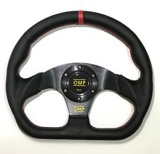 320mm Leather Red Stitching D Shape Racing Steering Wheel Fit Omp Hub Fit Dirt 5