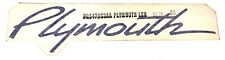 Nos Plymouth Neon Rear Trunk Sticker Letter Nameplate Decal Emblem