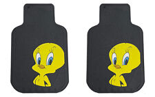 2pc Classic Cartoon Looney Tunes Tweety Bird Car Truck Front Rubber Floor Mats