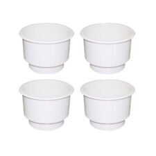 4pcs White Plastic Cup Drink Can Holder Universal For Car Truck Boat Marine Rv
