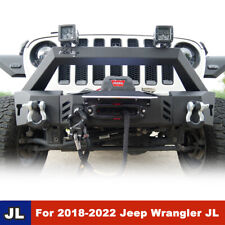 Front Bumper For 07-18 Jeep Wrangler Jk 18-23 Jl 19-23 Gladiator Jt Wled Lights