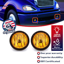 2pcs Fog Lamp Light With Yellow Pair For Freightliner Columbia 2000-2015