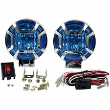 5 Universal Round Blue Glass Fog Light Lamp Kit Wiring Kit Car Truck