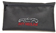 Saturn Sky Redline Accessory Map Bag Puck Bag Blk W Silvred Embroidery