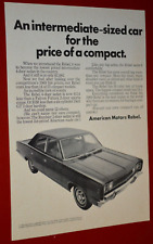 1969 Amc Rebel Original Vintage Advertisement Print Ad-69