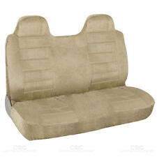 Truck Front Bench Seat Cover Beige Regal Velour Fabric - Fitted