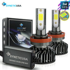 Syneticusa H11h9h8 Led Headlight Cob Bulbs Conversion Kit Hi-beam 6000k White