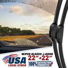 22 22 Windshield Wiper Blades J-hook Premium Hybrid Silicone All Season New