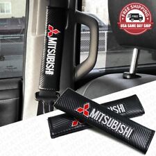 Mitsubishi Carbon Car Seat Belt Cover Safety Shoulder Strap Cushion Pad Harness