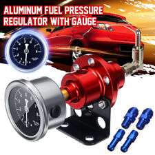 Aluminum Fuel Pressure Regulator With Gauge Kit Red Universal