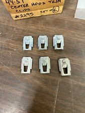 1949 1950 1951 Ford Center Of Hood Moulding Trim Clip Fasteners Set Of 6