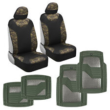 Waterproof Camo Front Car Seat Covers With Cat Floor Mats Universal Fit