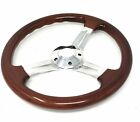 14 Wood Mahogany Steering Wheel With Hub Adapter Chevy Gm 69-94 Billet Horn