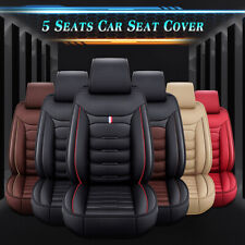 Universal Leather Car Seat Cover Full Set Front Rear Split Bench Design For Cars
