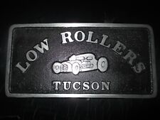 Vtg Low Rollers Rider Car Club Plaque Garage Art Speed Shop Kings Hot Rod So Cal