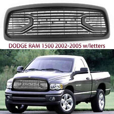 Front Grille Replacement For 2002-2005 Dodge Ram 1500 Grill Wletter Matte Black